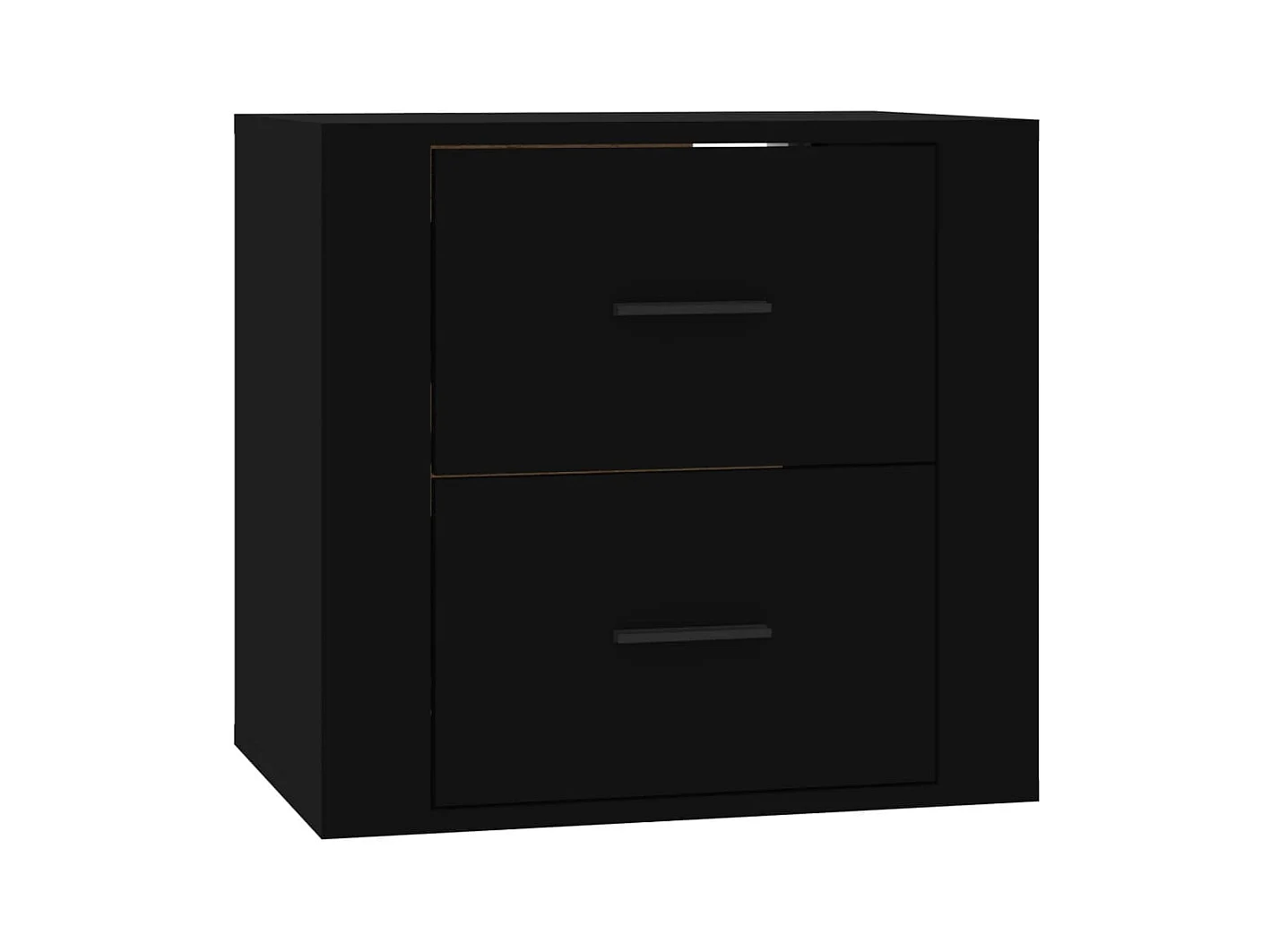 Goshen  Table de chevet murale Noir 50x36x47 cm