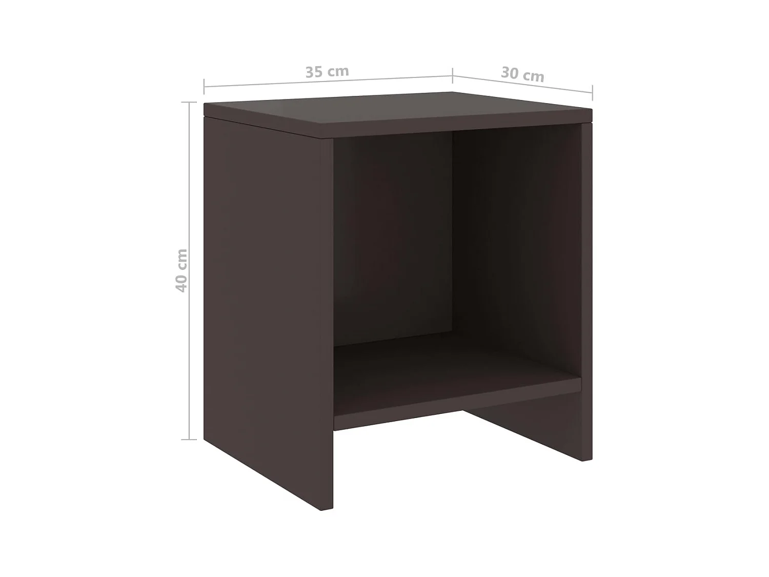 Snorfin  Tables de chevet 2 pcs Marron foncé 35x30x40 cm Bois de pin