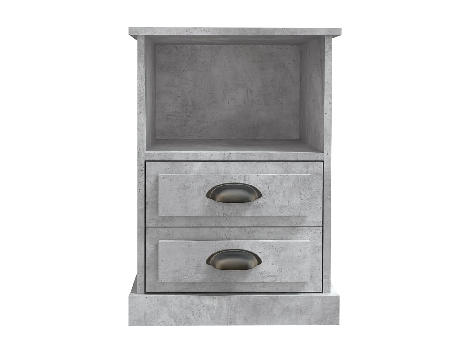 Karly  Table de chevet gris béton 43x36x60 cm