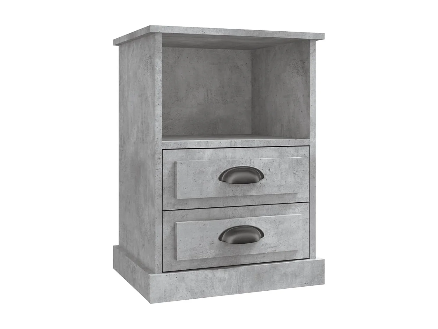 Karly  Table de chevet gris béton 43x36x60 cm