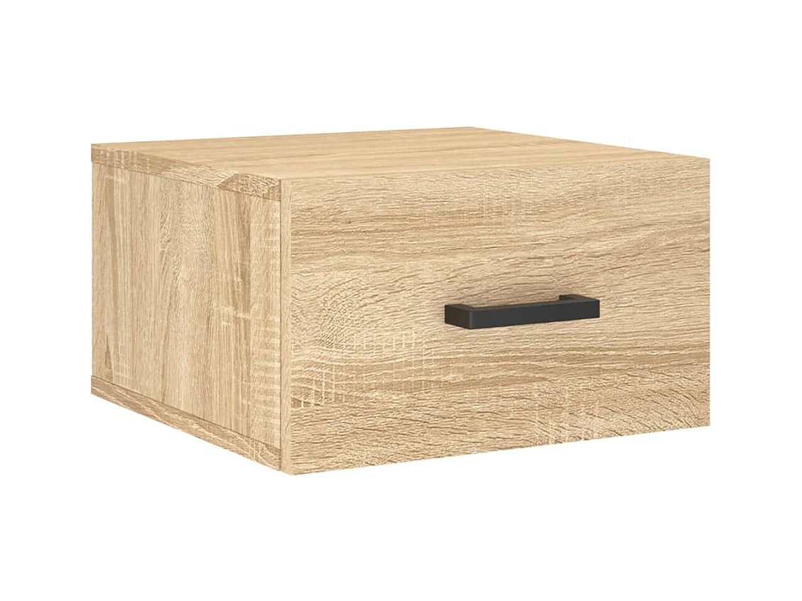 Franconville  Table de chevet murale chêne sonoma 35x35x20 cm