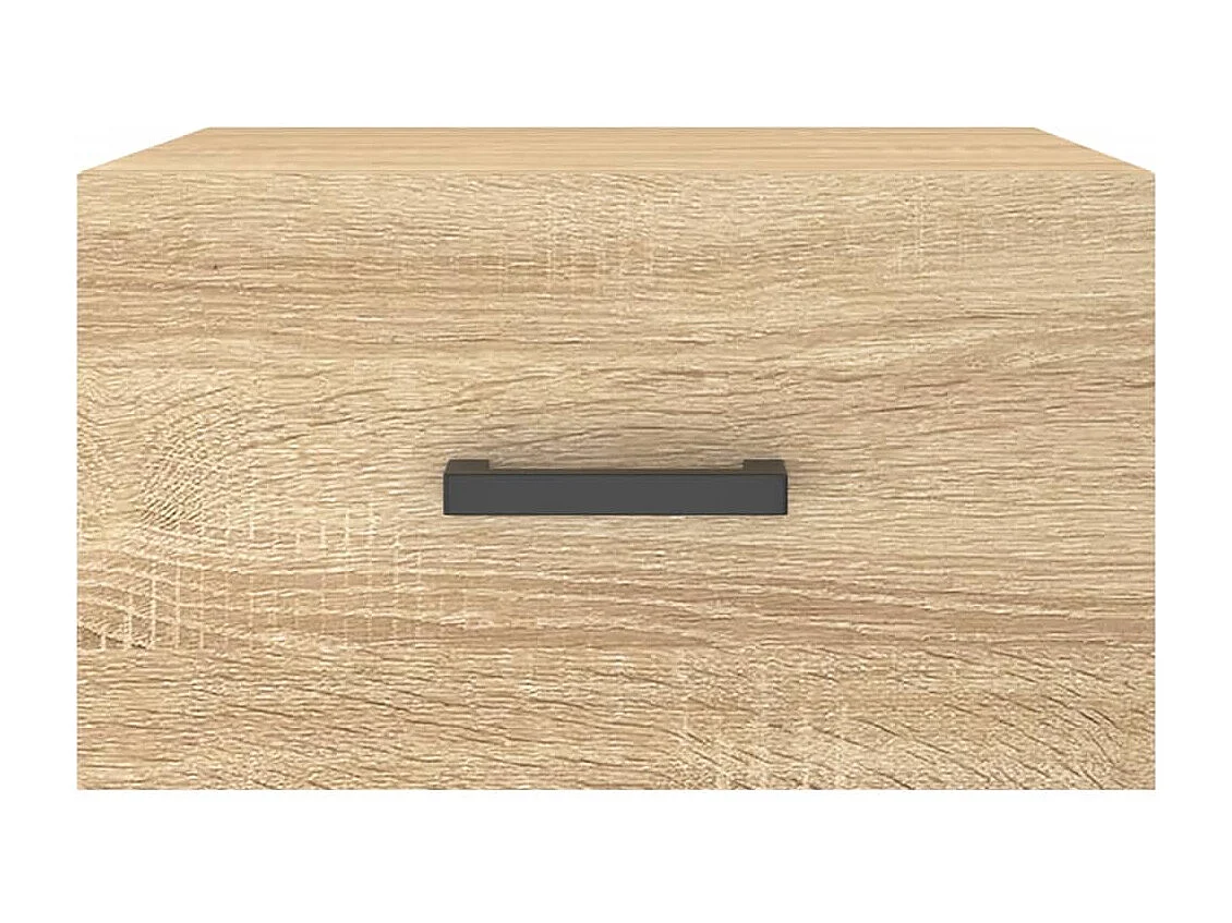 Franconville  Table de chevet murale chêne sonoma 35x35x20 cm