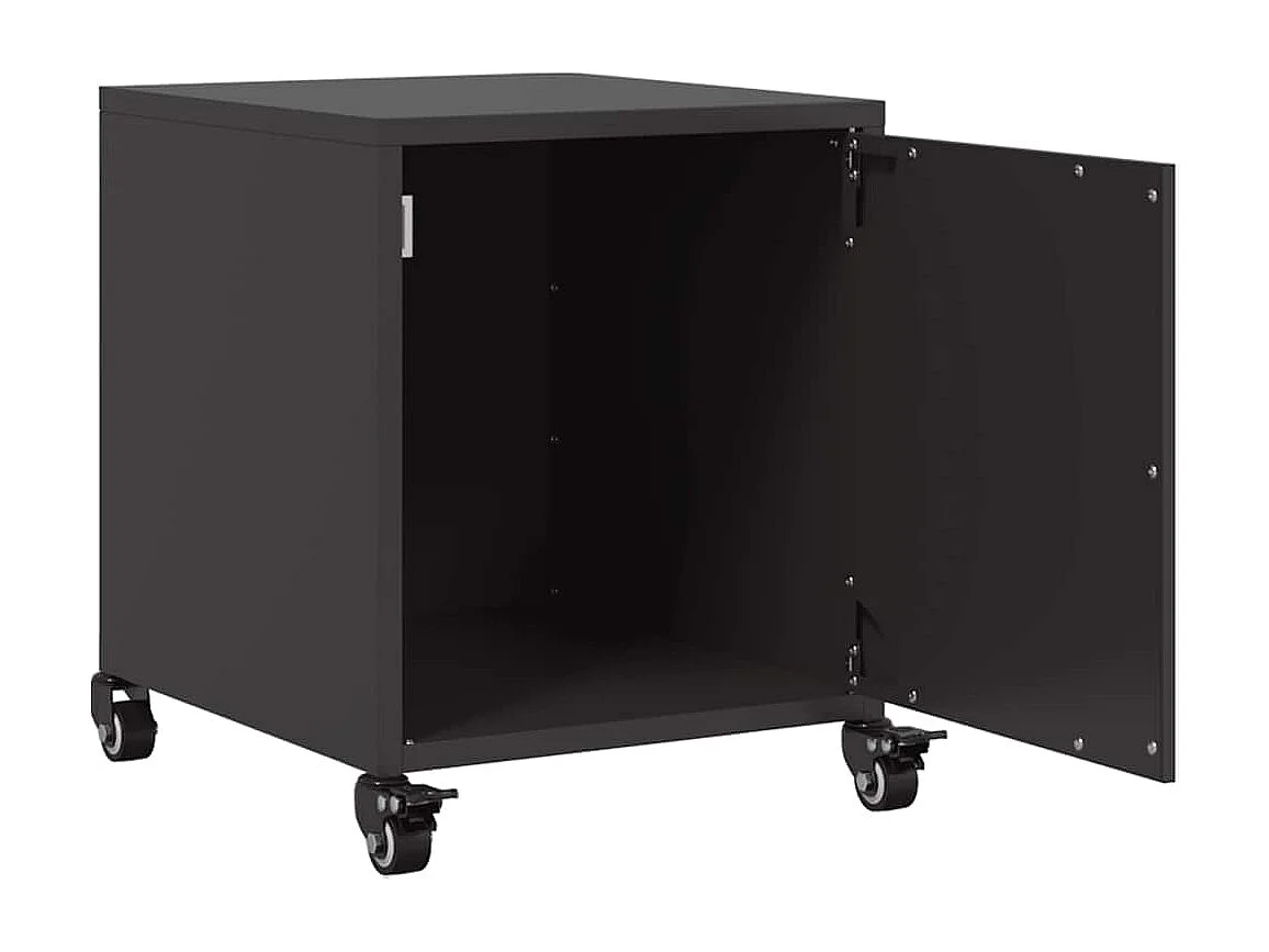 Crestline  Table de chevet noir 36x39x43,5 cm acier