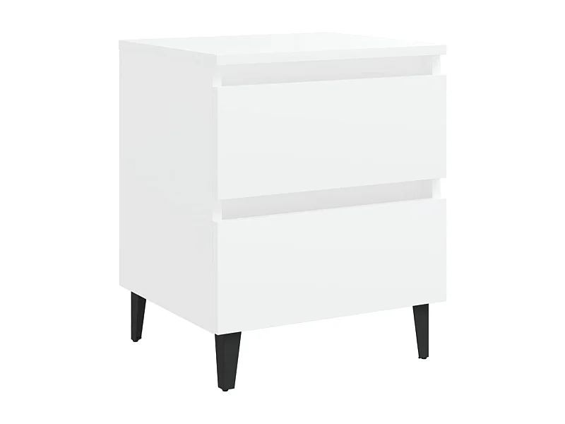 Orvieto  Table de chevet blanc 40x35x50 cm bois d’ingénierie