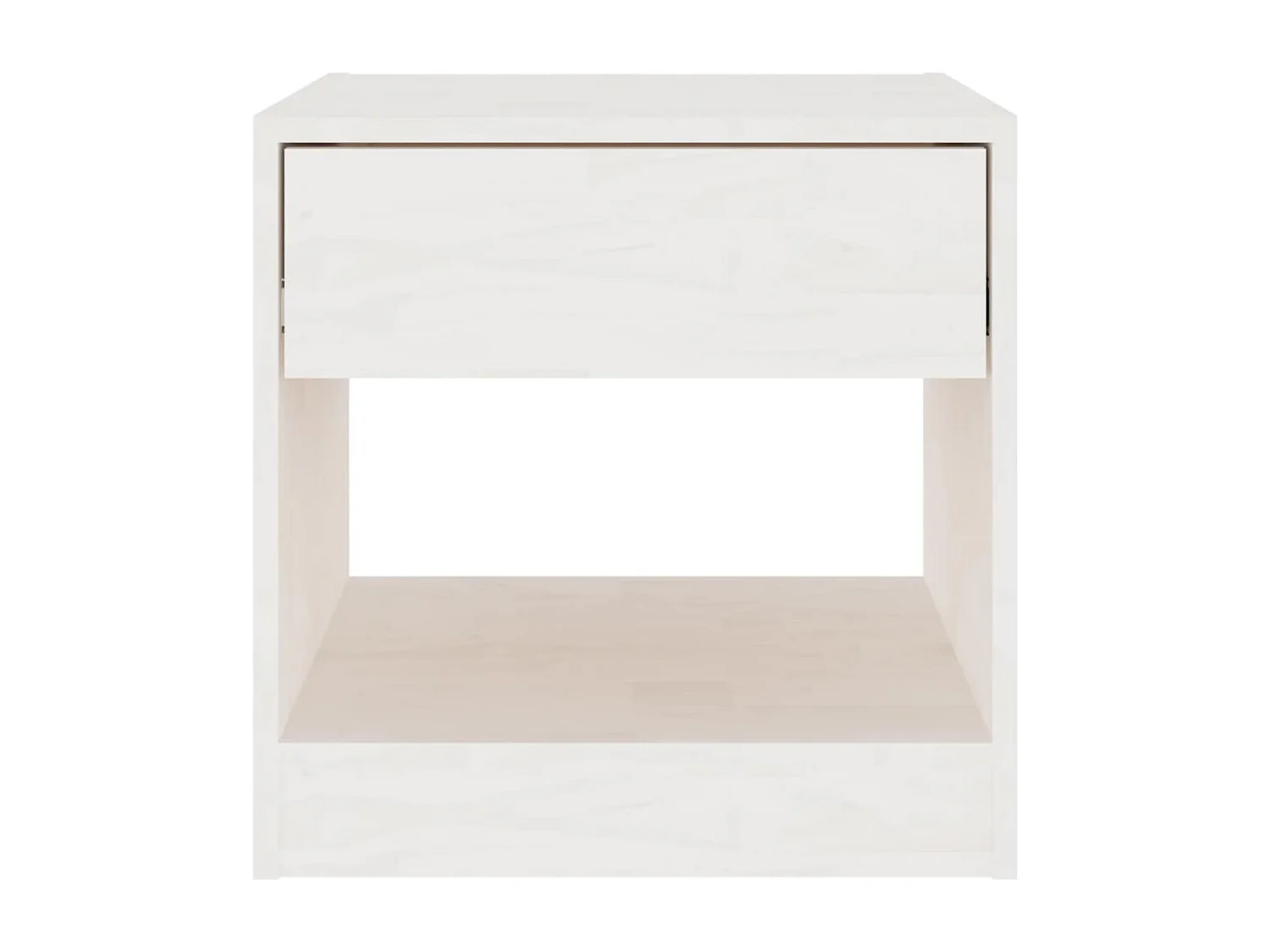 Malrik  Table de chevet Blanc 40x31x40 cm Bois de pin massif