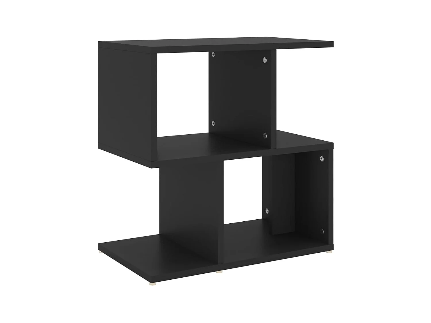 Kerwin  Table de chevet noir 50x30x51,5 cm bois d'ingénierie