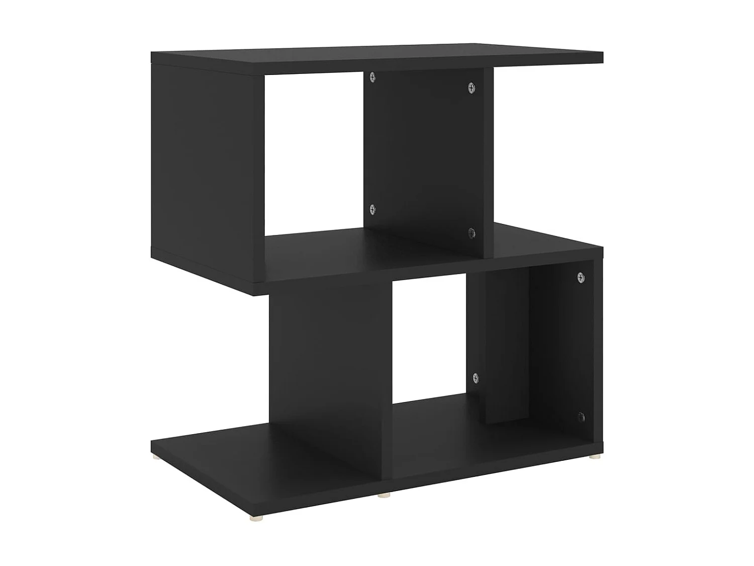 Kerwin  Table de chevet noir 50x30x51,5 cm bois d'ingénierie