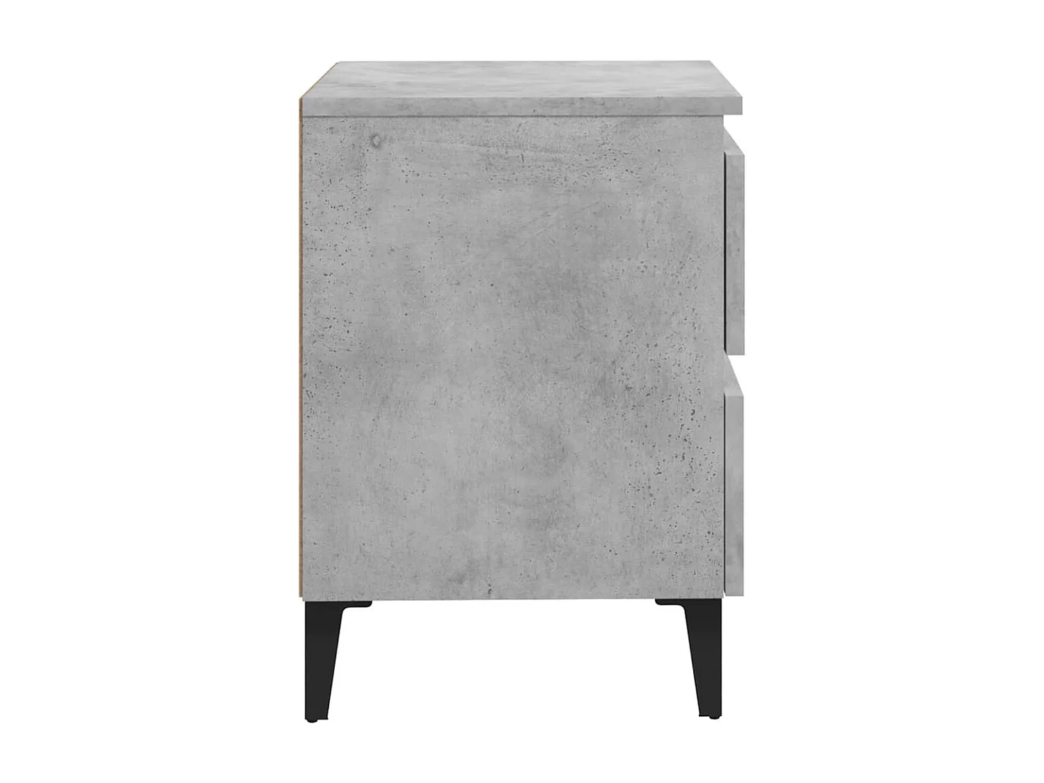 Orvieto  Table de chevet gris béton 40x35x50 cm bois d'ingénierie