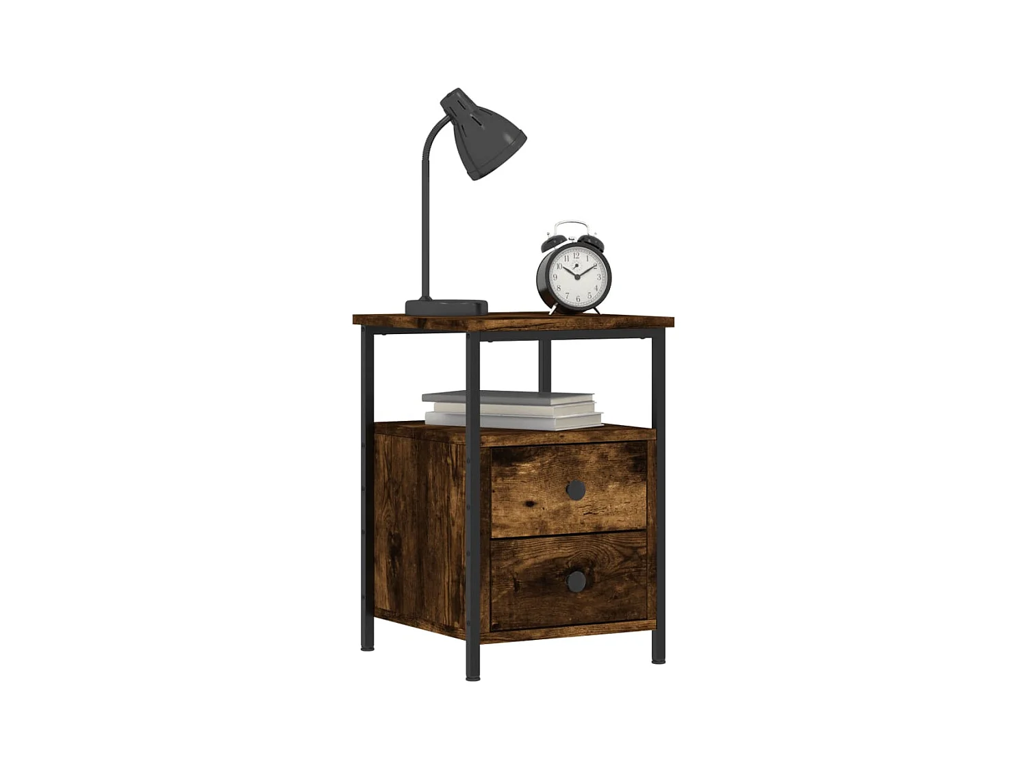 Winter Springs  Tables de chevet 2 pcs chêne fumé 34x35,5x50 cm bois ingénierie