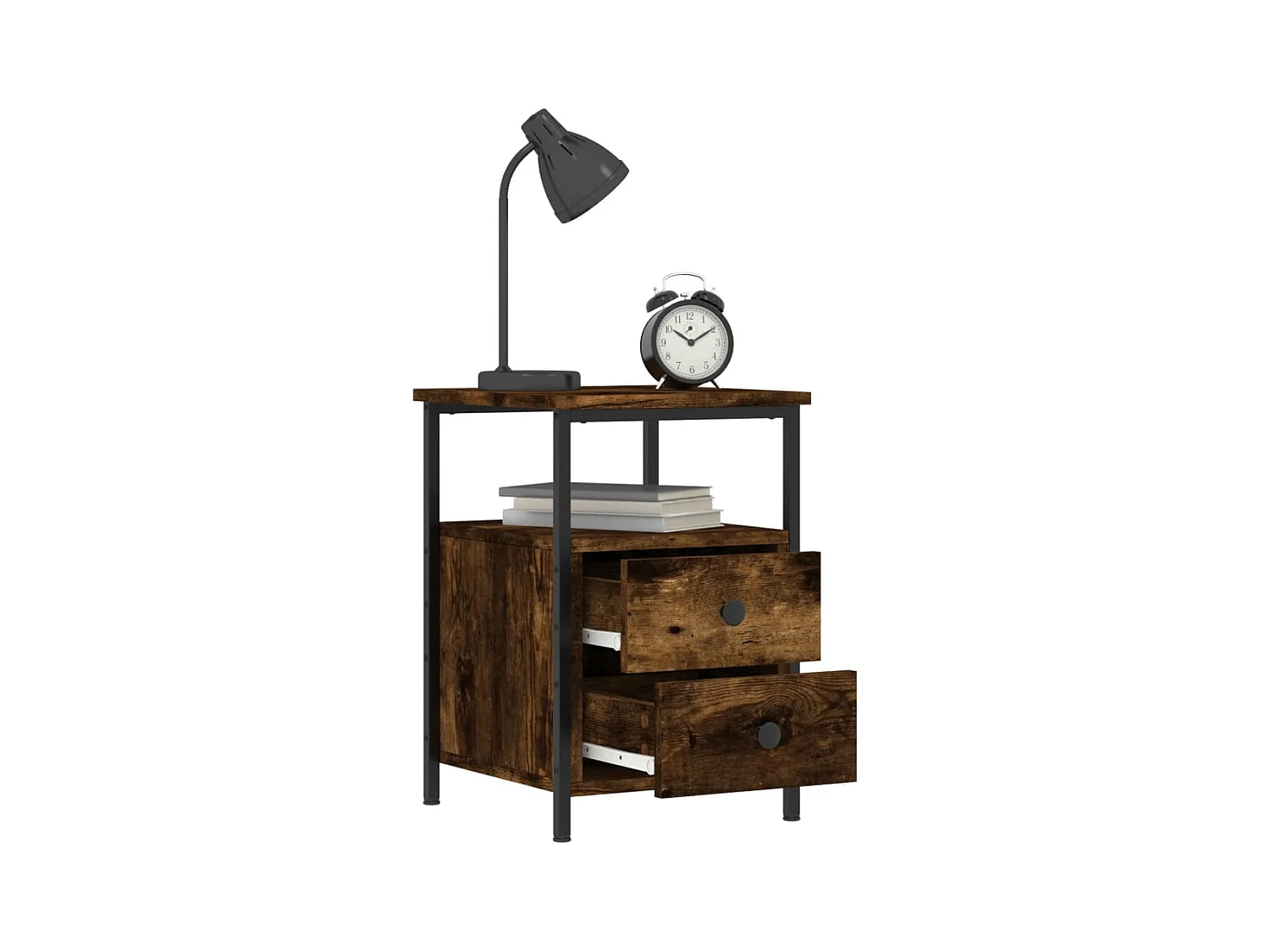 Winter Springs  Tables de chevet 2 pcs chêne fumé 34x35,5x50 cm bois ingénierie