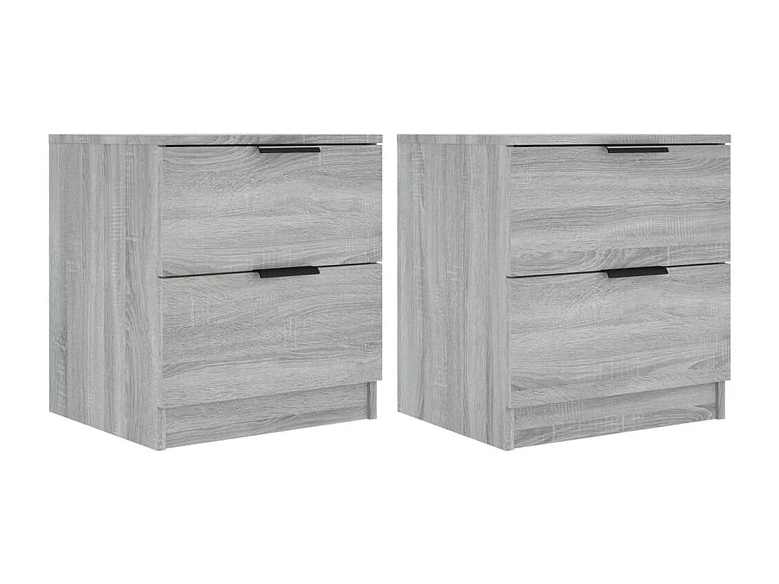 Invel  Tables de chevet 2 pcs Sonoma gris Bois d'ingénierie