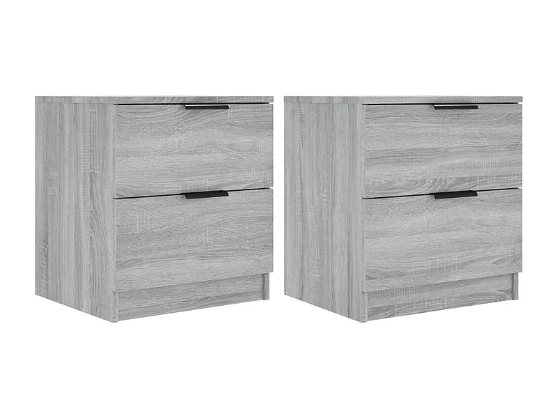 Invel  Tables de chevet 2 pcs Sonoma gris Bois d'ingénierie