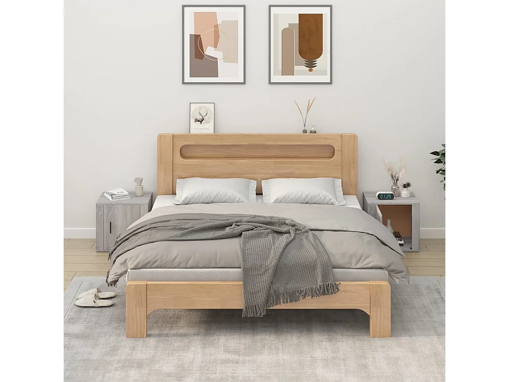 Quinty  Tables de chevet 2 pcs Sonoma gris 50x39x47 cm