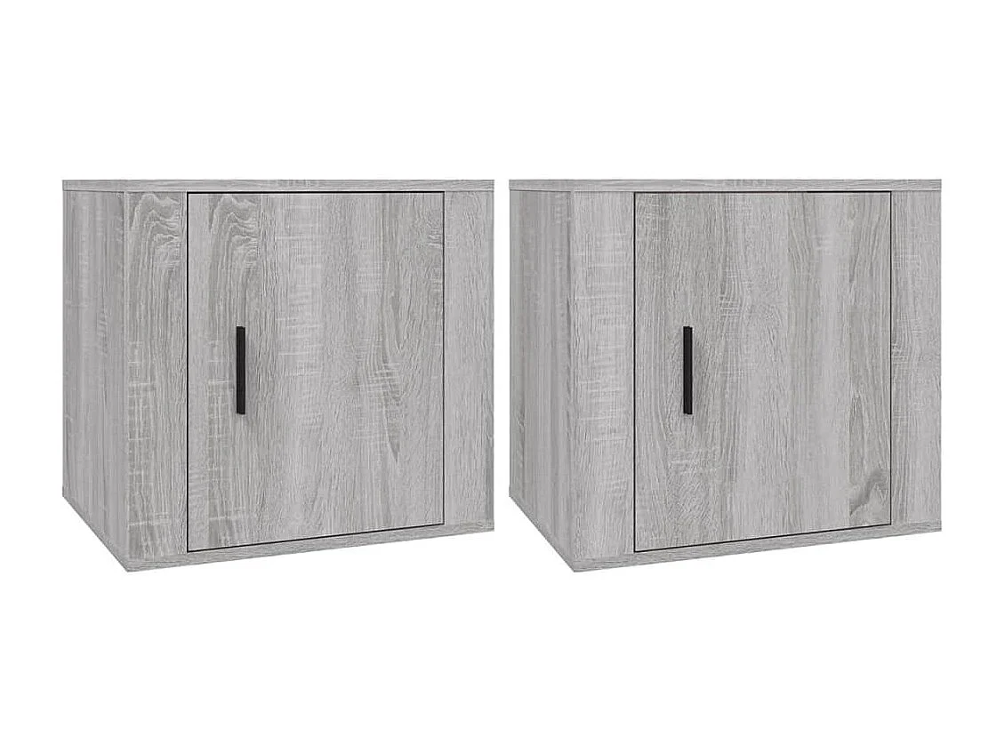 Quinty  Tables de chevet 2 pcs Sonoma gris 50x39x47 cm