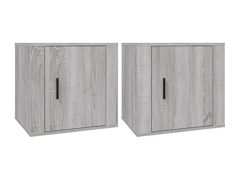 Quinty  Tables de chevet 2 pcs Sonoma gris 50x39x47 cm