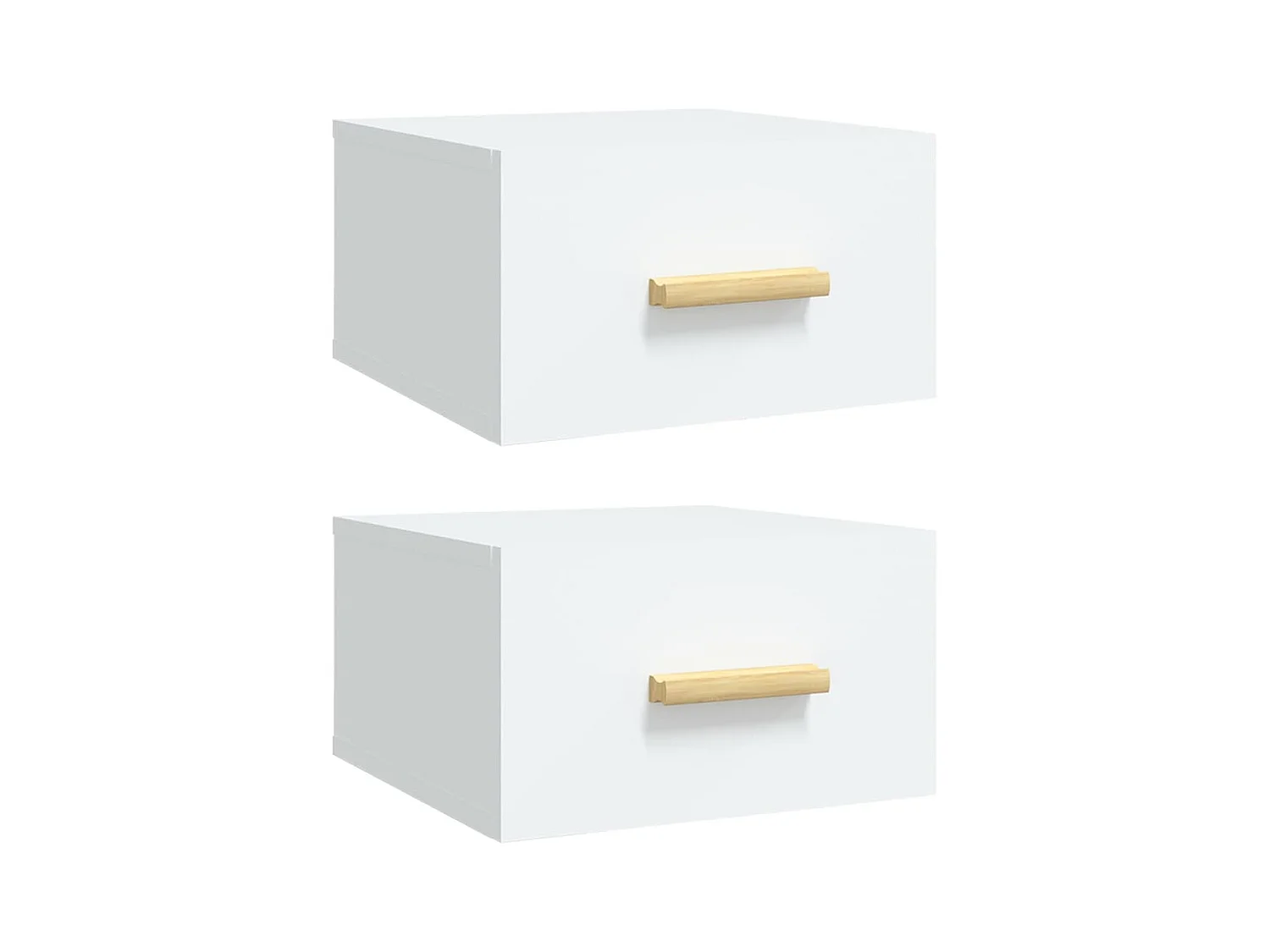 Cody  Tables de chevet murales 2 pcs blanc 35x35x20 cm