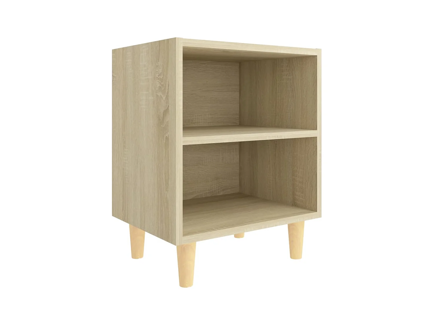 Haugesund  Table de chevet avec pieds en bois Chêne sonoma 40x30x50 cm