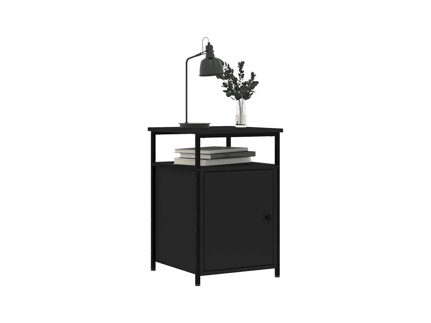 Alfred Ray  Tables de chevet 2 pcs noir 40x42x60 cm bois d'ingénierie