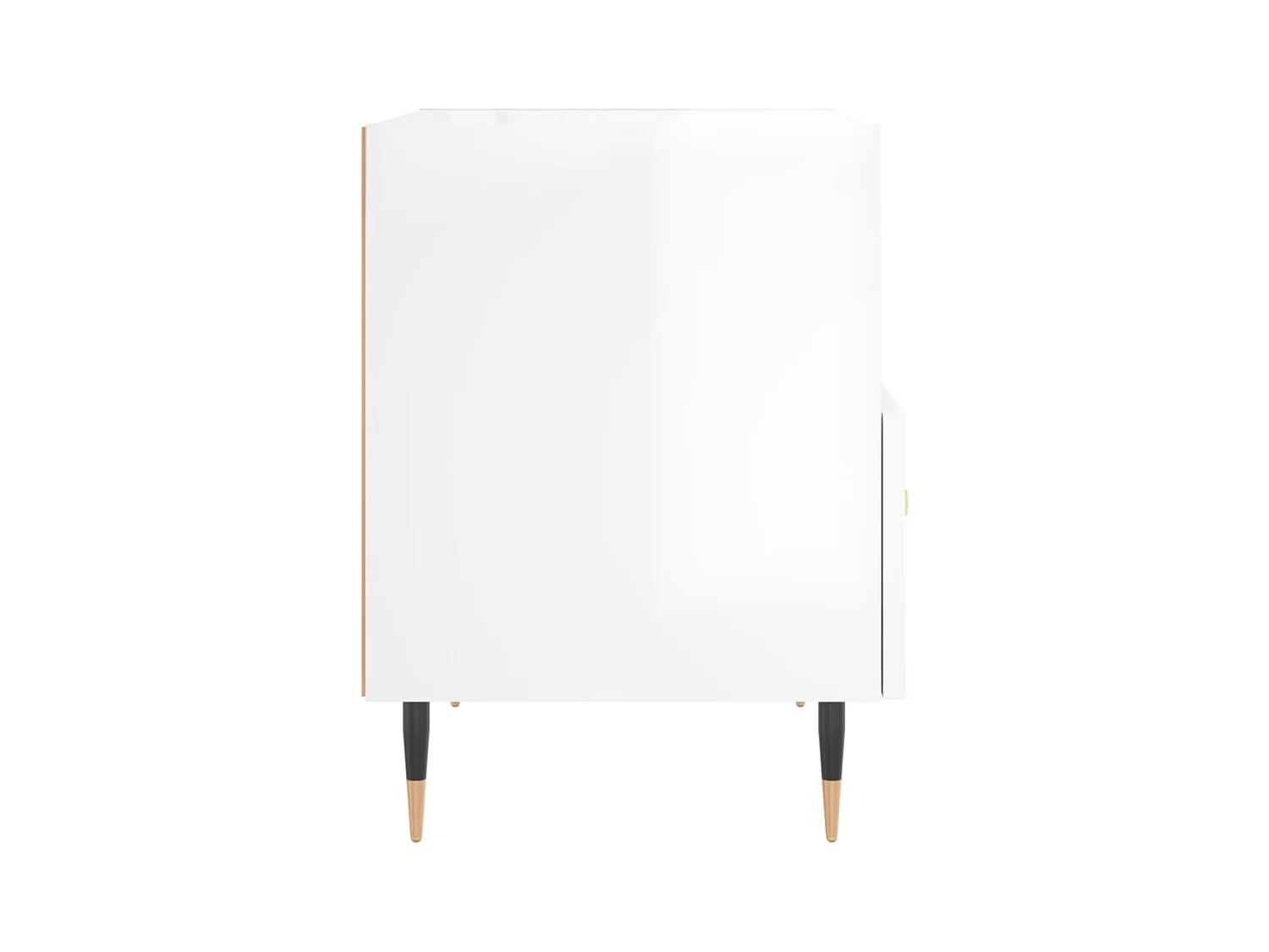 Porsgrunn  Table de chevet blanc brillant 40x35x47,5 cm bois d’ingénierie