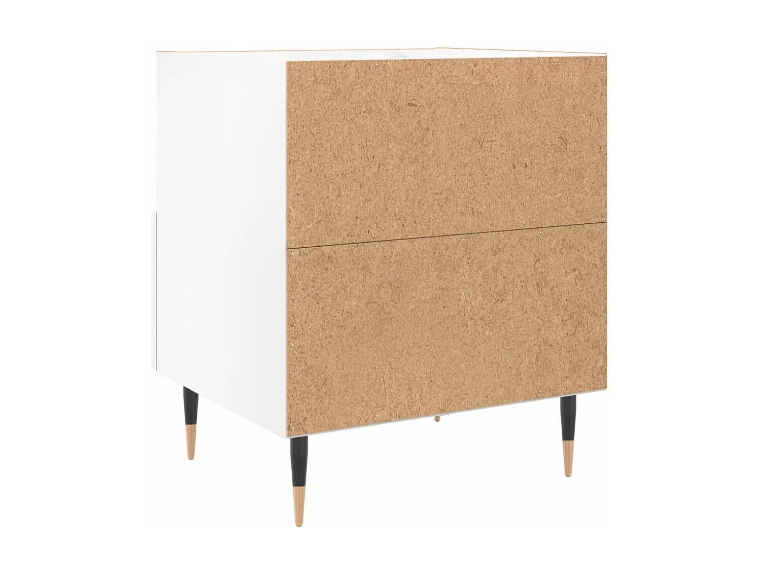 Porsgrunn  Table de chevet blanc brillant 40x35x47,5 cm bois d’ingénierie