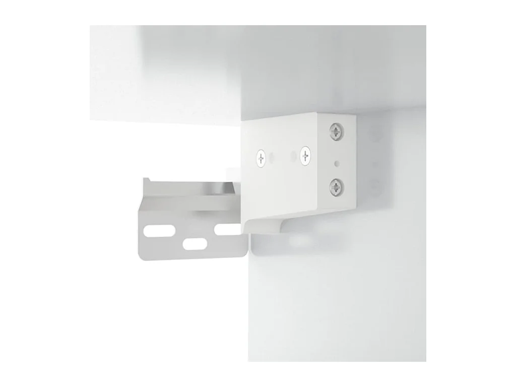 Pyren  Tables de chevet murales 2 pcs Blanc brillant 50x36x40 cm