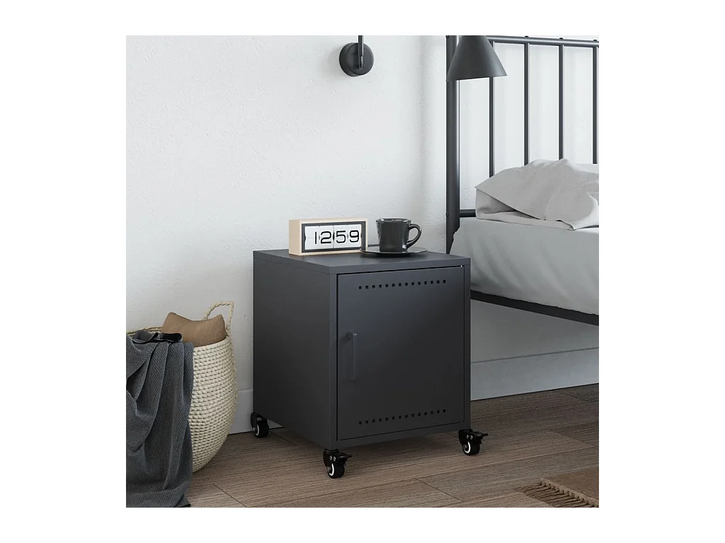 Crestline  Table de chevet anthracite 36x39x43,5 cm acier