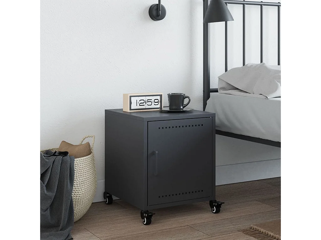 Crestline  Table de chevet anthracite 36x39x43,5 cm acier