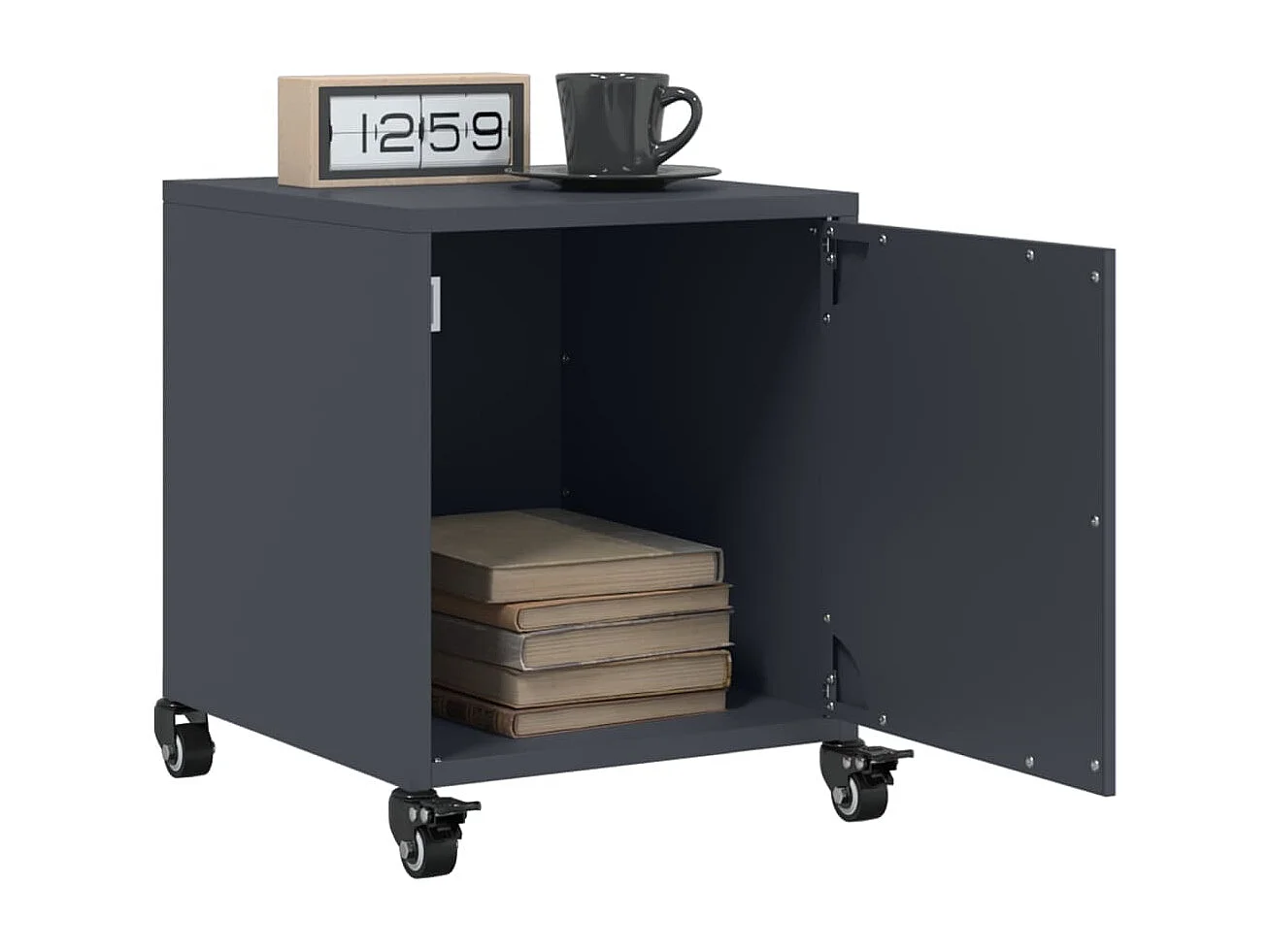 Crestline  Table de chevet anthracite 36x39x43,5 cm acier