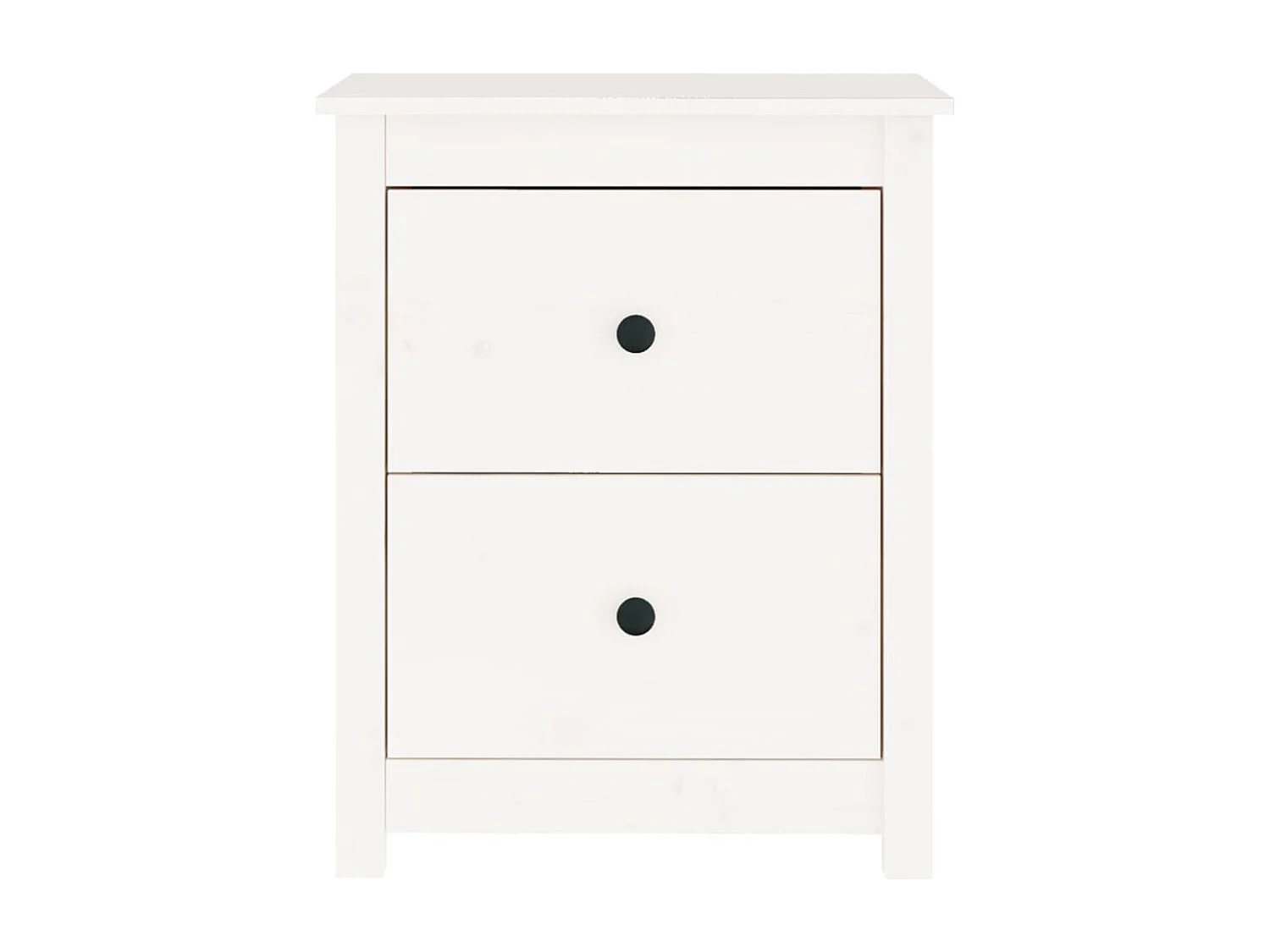 Älvängen  Table de chevet Blanc 50x35x61,5 cm Bois de pin massif