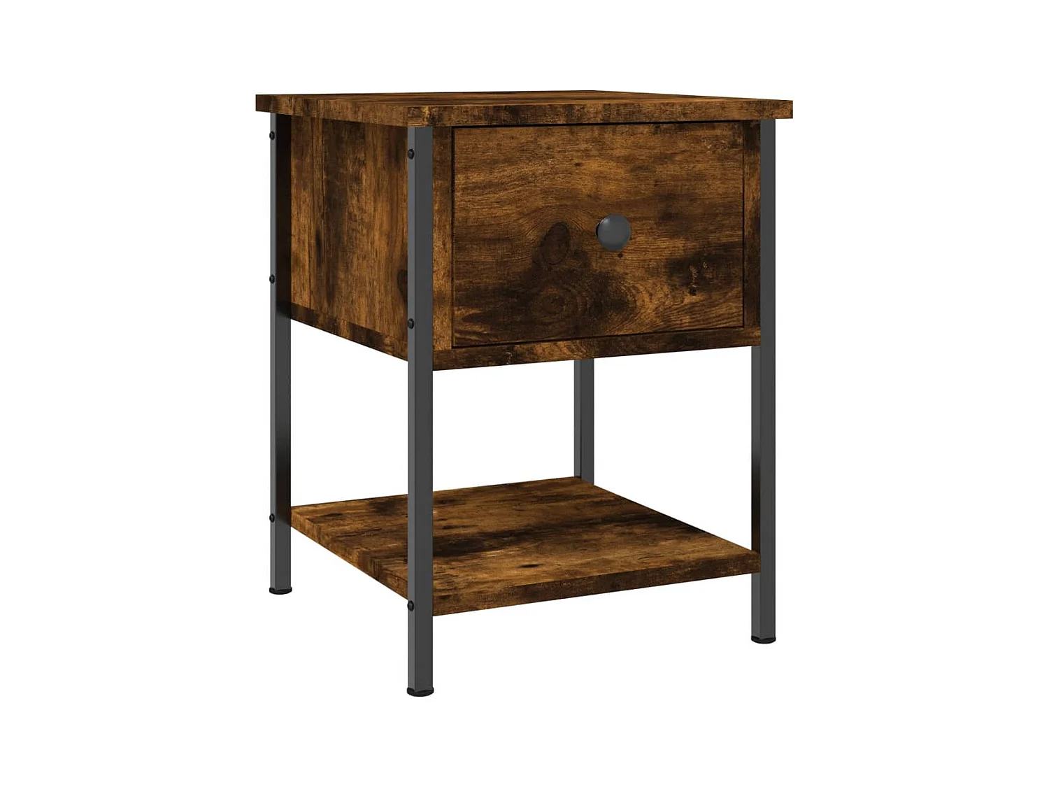 Buffalo  Table de chevet chêne fumé 34x35,5x45 cm bois d'ingénierie