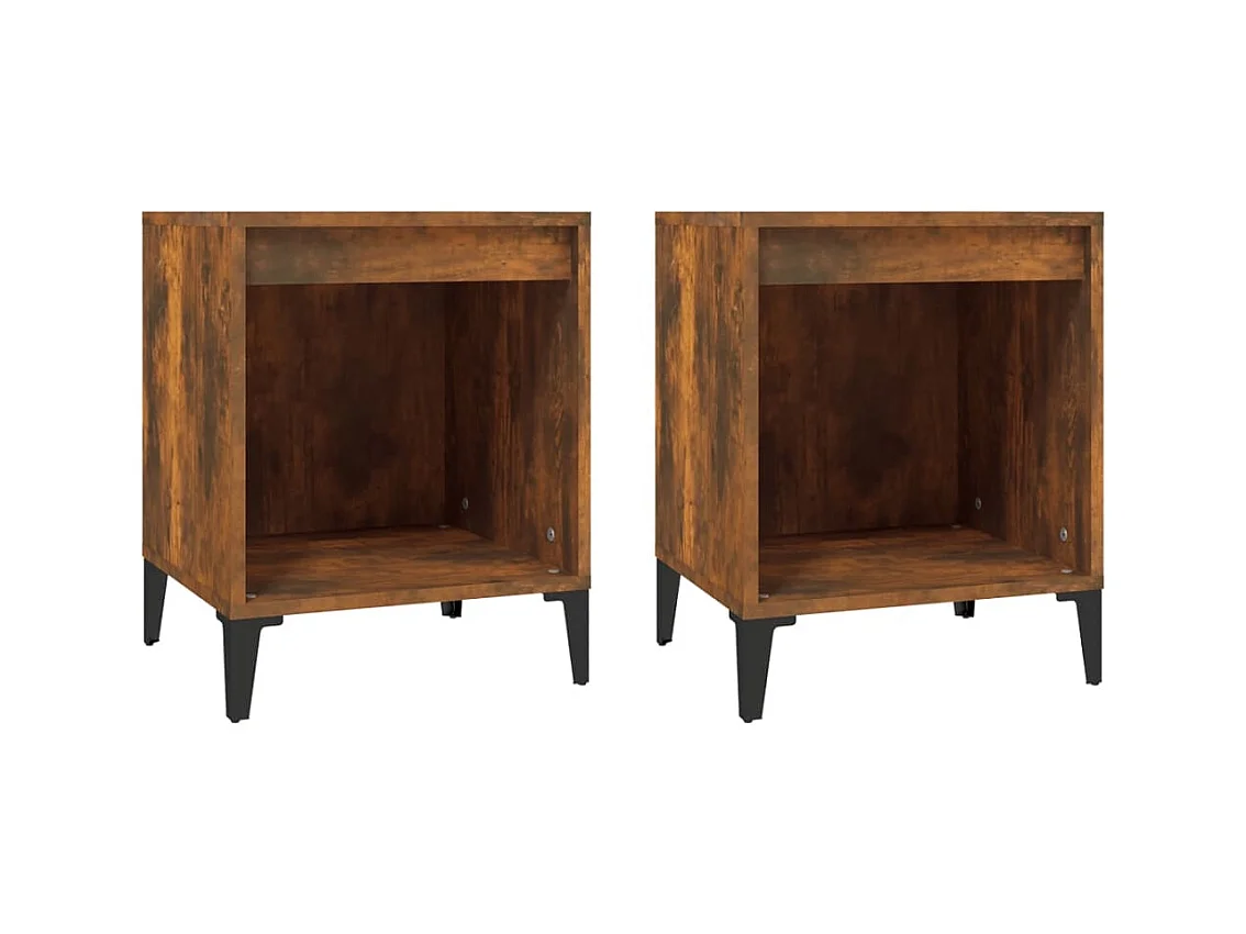 Hartford  Tables de chevet 2 pcs Chêne fumé 40x35x50 cm