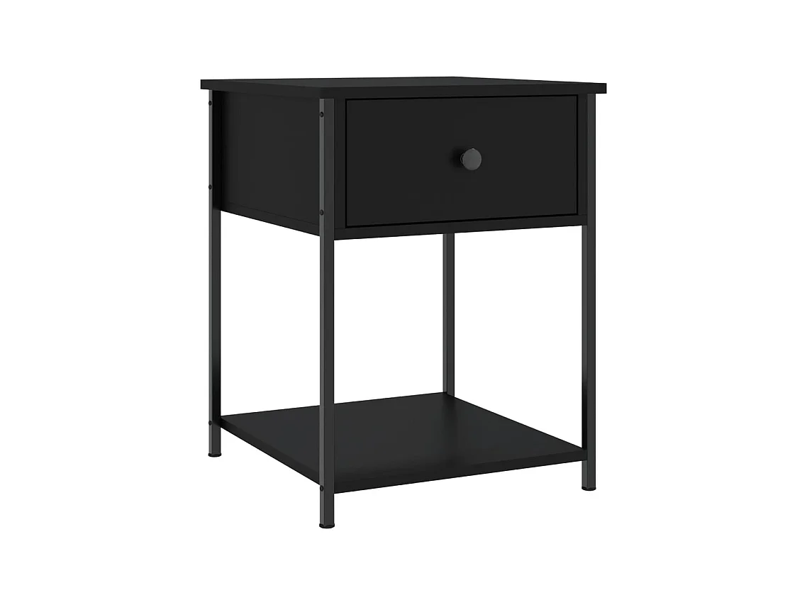 Ranum  Tables de chevet 2 pcs noir 44x45x58 cm bois d’ingénierie