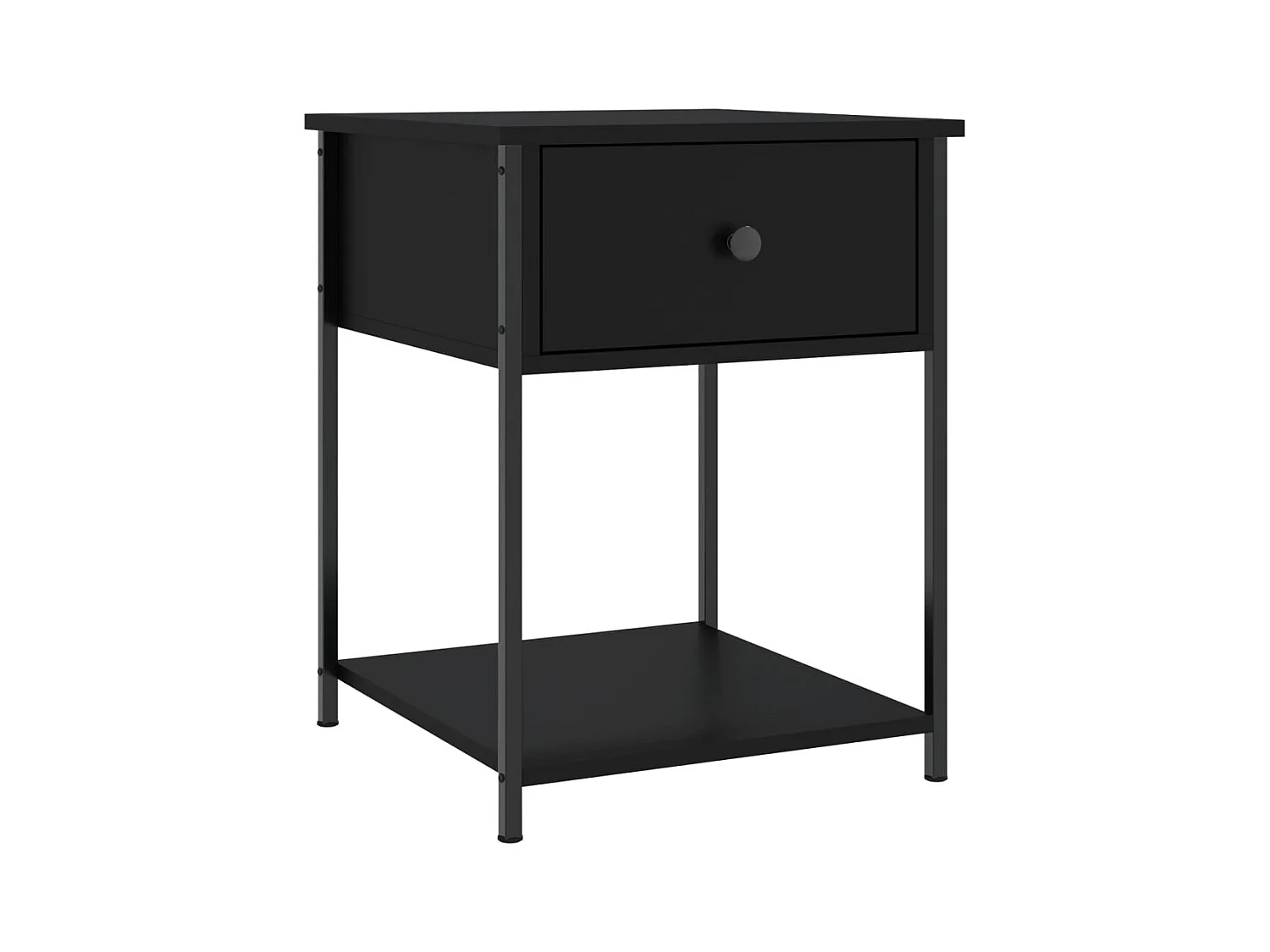 Ranum  Tables de chevet 2 pcs noir 44x45x58 cm bois d’ingénierie