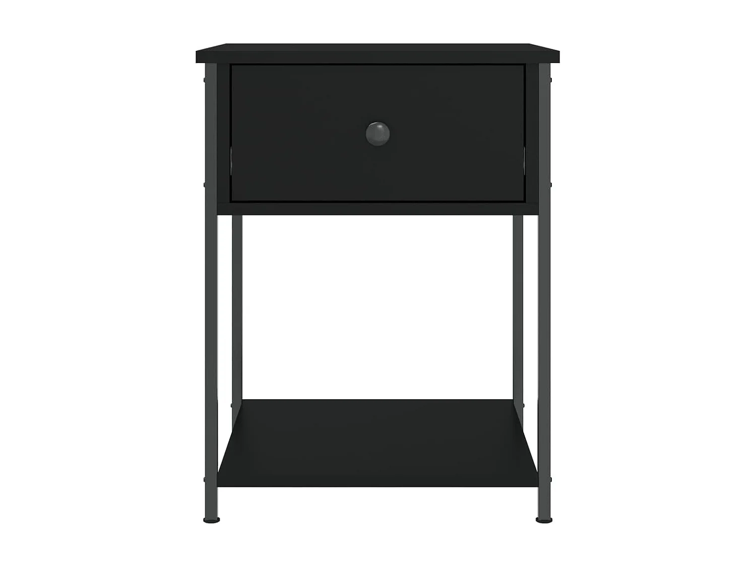 Ranum  Tables de chevet 2 pcs noir 44x45x58 cm bois d’ingénierie