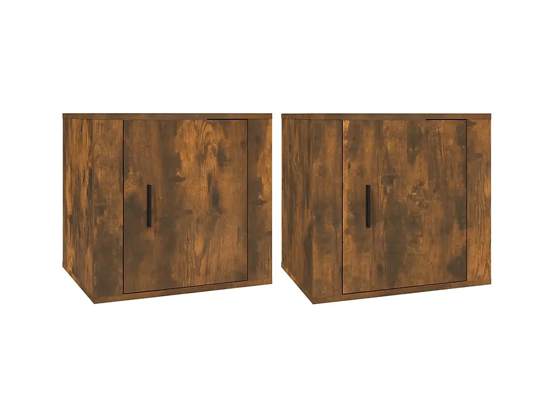 Quinty  Tables de chevet 2 pcs Chêne fumé 50x39x47 cm