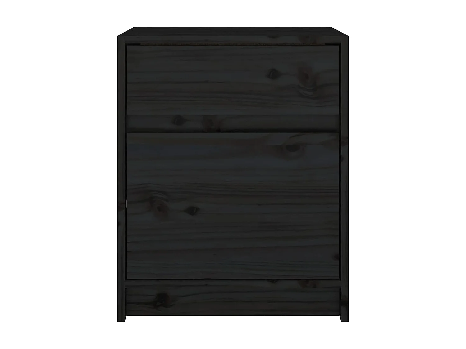 Ollira  Tables de chevet 2 pcs Noir 40x31x50 cm Bois de pin massif