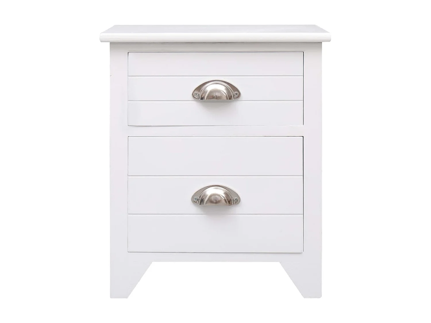 Relor  Table de chevet Blanc 38x28x45 cm Bois de Paulownia