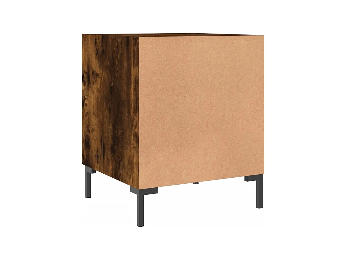 Emarente  Tables de chevet 2 pcs chêne fumé 40x40x50 cm bois d'ingénierie