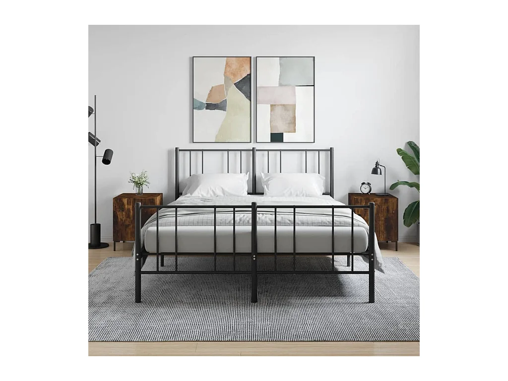 Emarente  Tables de chevet 2 pcs chêne fumé 40x40x50 cm bois d'ingénierie