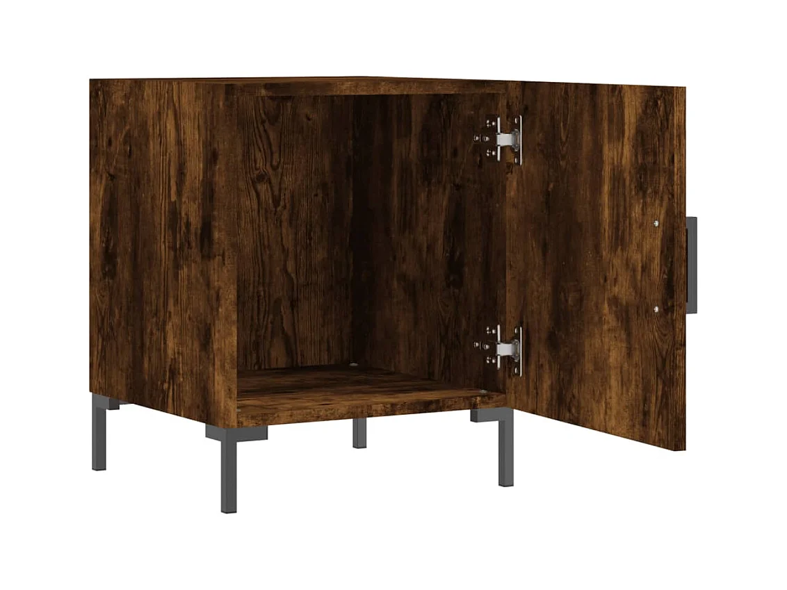 Emarente  Tables de chevet 2 pcs chêne fumé 40x40x50 cm bois d'ingénierie