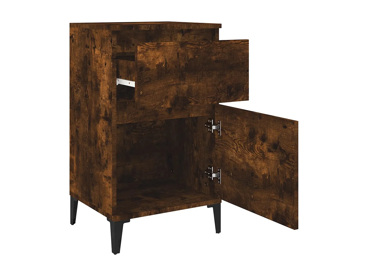 Amite  Tables de chevet 2 pcs chêne fumé 40x35x70 cm