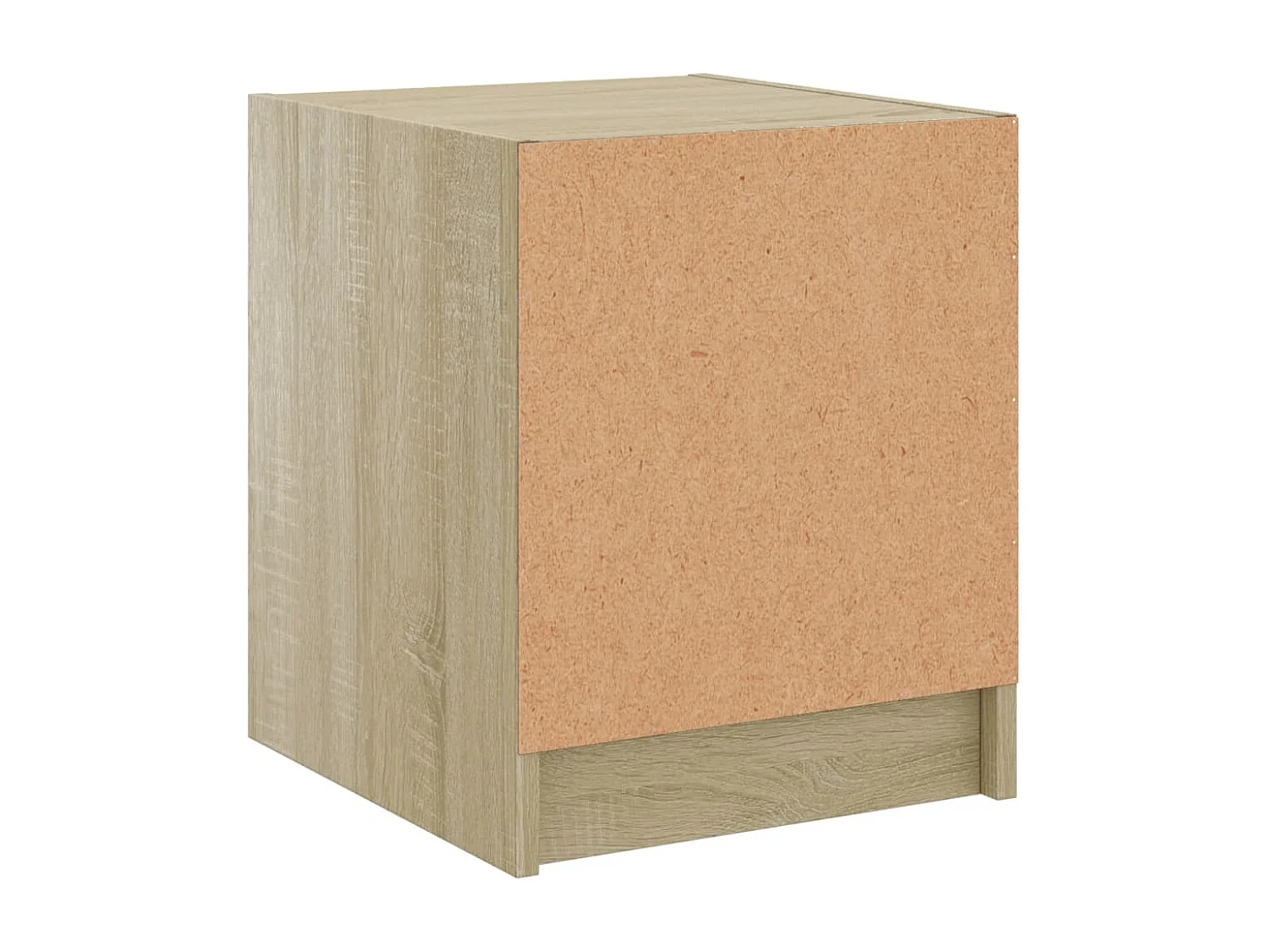 Butte  Tables de chevet et portes vitrées 2pcs chêne sonoma 35x37x42cm