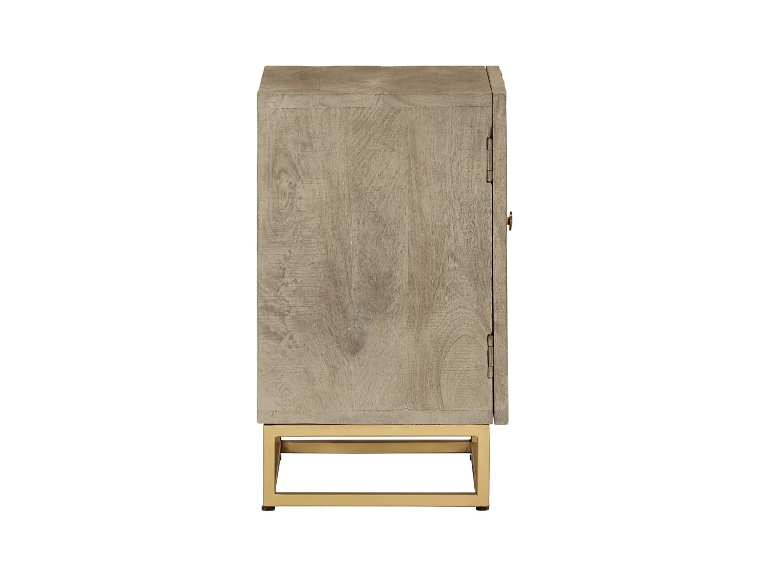 Garden Furniture -  Table de chevet 40x30x50 cm bois massif manguier et fer