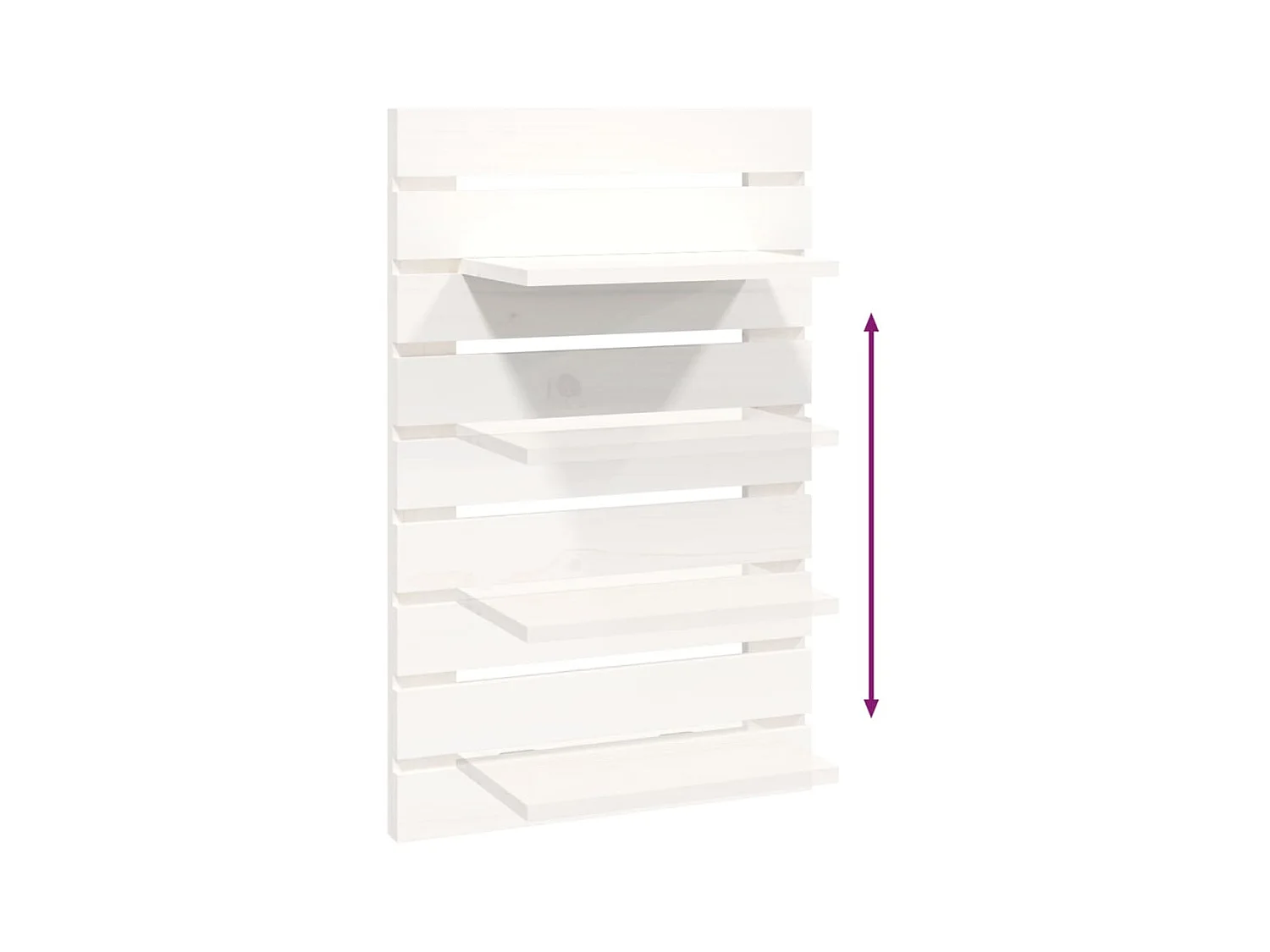 Abdeslam  Étagères de chevet murales 2 pcs Blanc Bois de pin massif