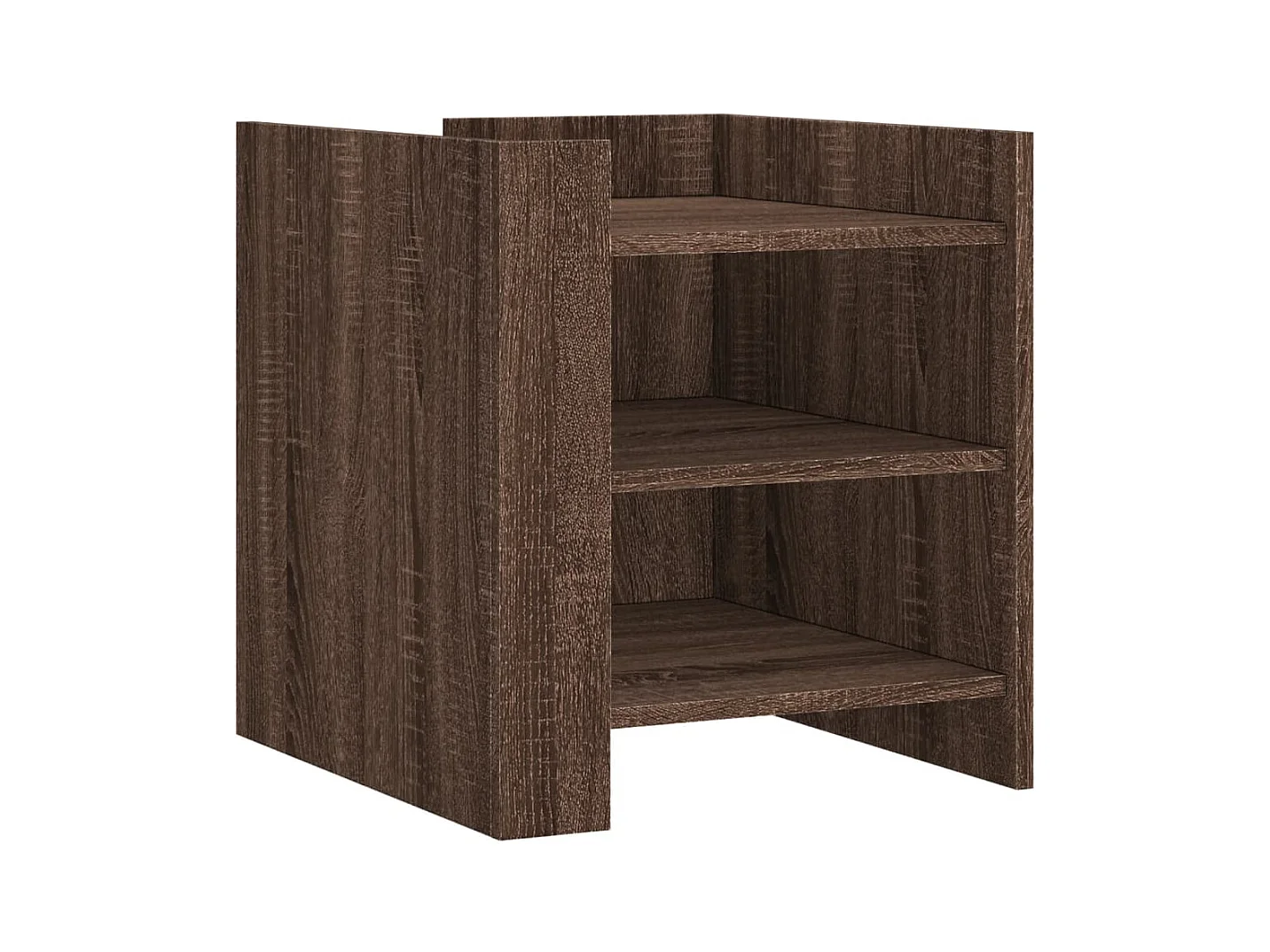 Sophie-Alix  Table de chevet chêne marron 45x50x50 cm bois d’ingénierie