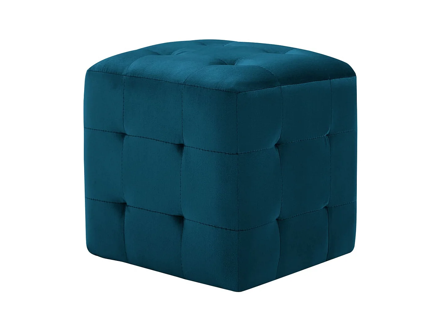 Delyn  Comodini 2 pz Blu 30x30x30 cm in Tessuto Vellutato