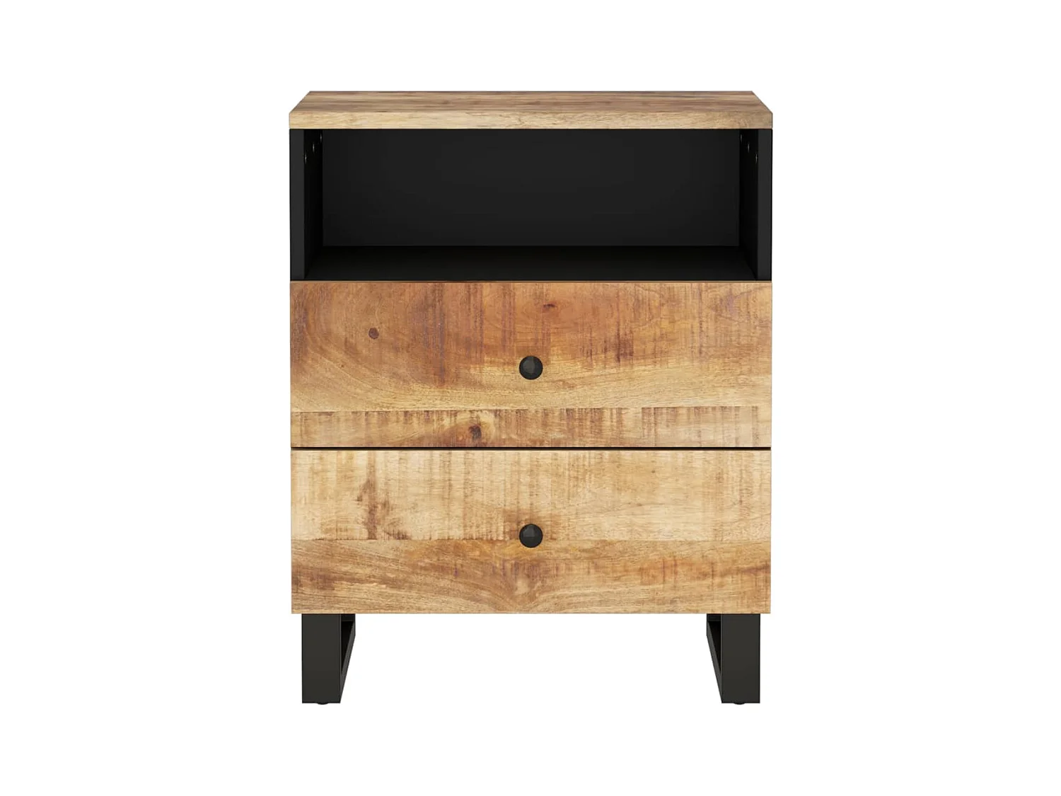 Glynnor  Table de chevet 50x33x62 cm Bois de manguier et d'ingénierie