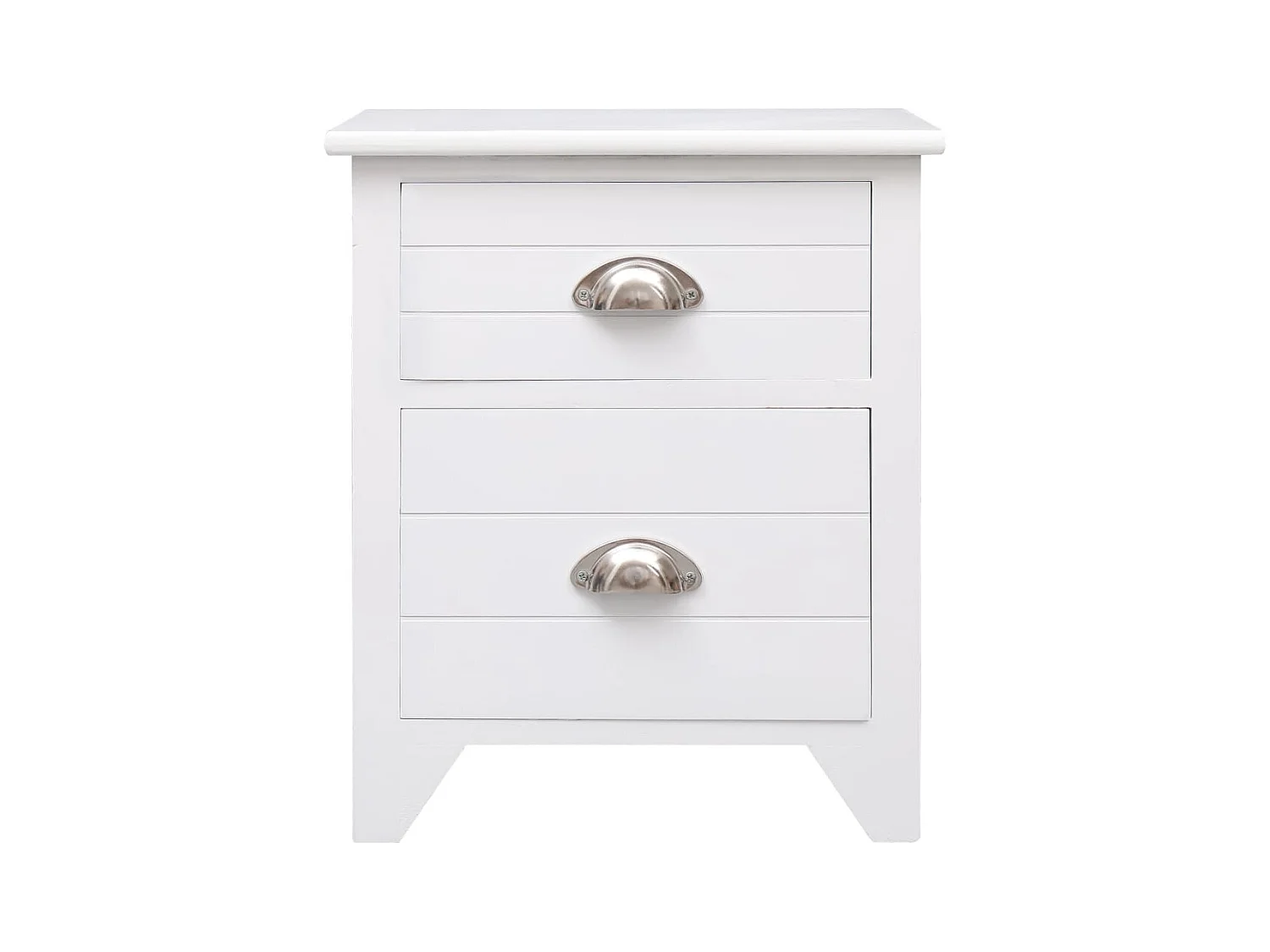 Relor  Table de chevet 2 pcs avec 2 tiroirs Blanc