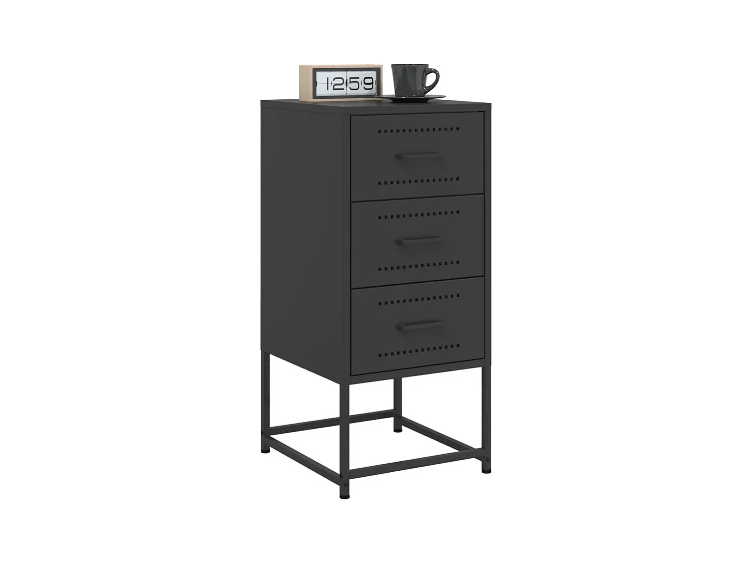 Isle of Hope  Tables de chevet 2 pcs noir 36x39x78 cm acier