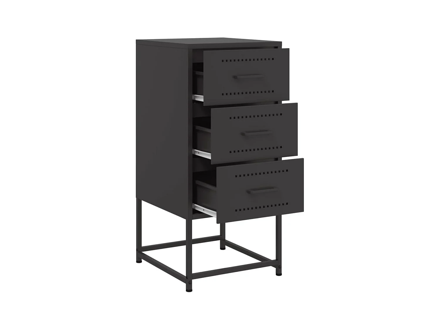 Isle of Hope  Tables de chevet 2 pcs noir 36x39x78 cm acier